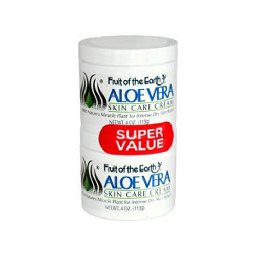 Fruit Of The Earth Aloe Vera Cream - 4Oz Each X 2 Pieces